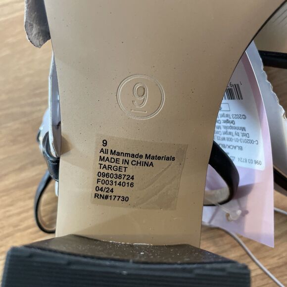 Wild Fable Blaire Black Strappy Block Heels Sandal Women's Size 9 NIB/NWT - Picture 11 of 14